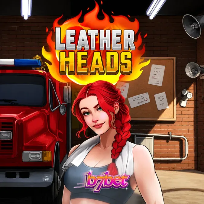 Interface vibrante do slot Leatherheads com tema de bombeiros